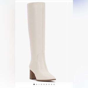 Vince Camuto Lumina - Coconut Cream Heeled Boots. Size 10 Wide Calf